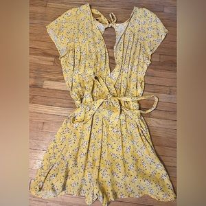 Yellow floral romper